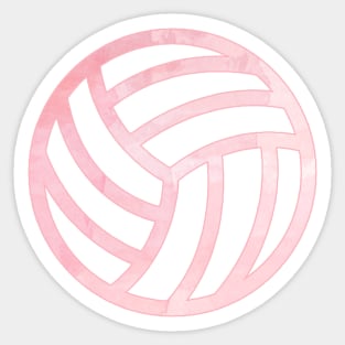 Pink Volleyball Sticker